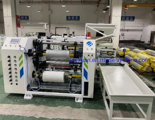 New Design Stretch Film Rewinding Machine LLDPE PE PVC Pet POF PVDC PVA Preotective Film 76mm Shaft Rewinding Machine Cling Film 4 Shaft Automatic Rewinder