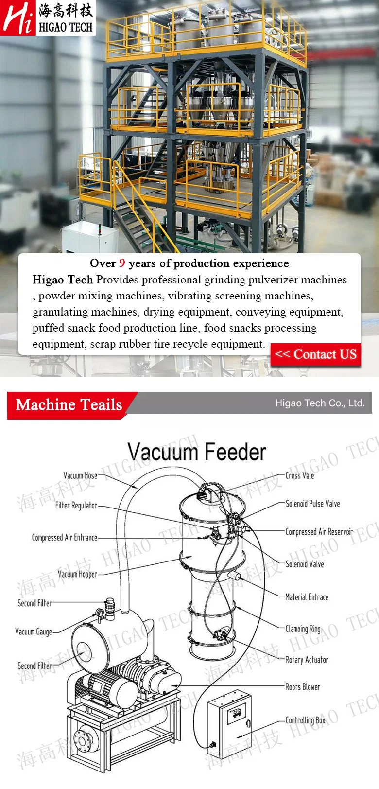 Electric Pneumatic Grain Lifter Feeder System/Seed Vacuum Material Loader Feeder Manufacturer