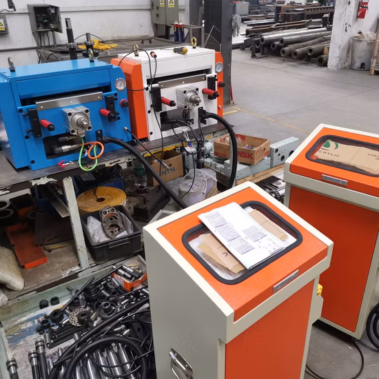 Metall-NC-Rollenvorschub, Push-Coil-Presse, Servovorschub mit Abwickel- und Richtschneidemaschinenlinie